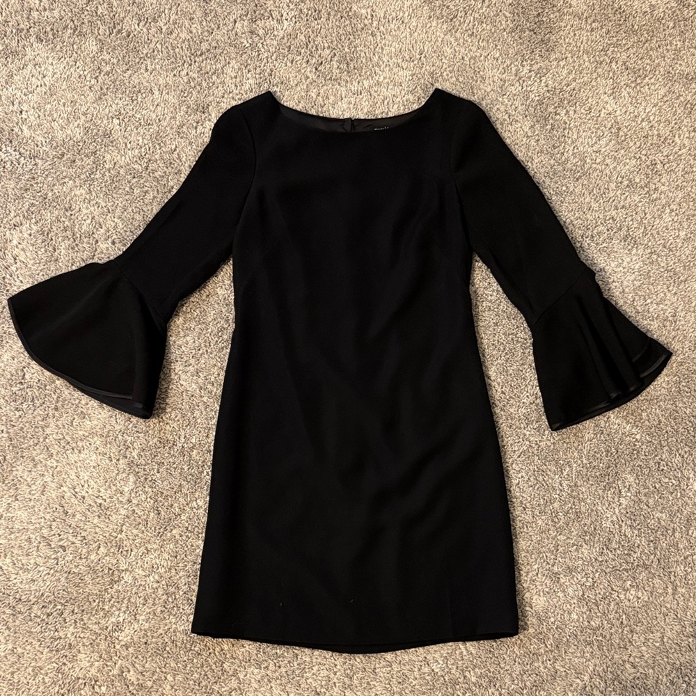 White House Black Market Black Bell Sleeve Dress
